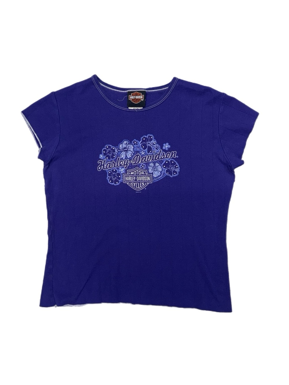 2004 Harley-Davidson Floral Racine Wisconsin Dealer  Y2K Women's Tee
